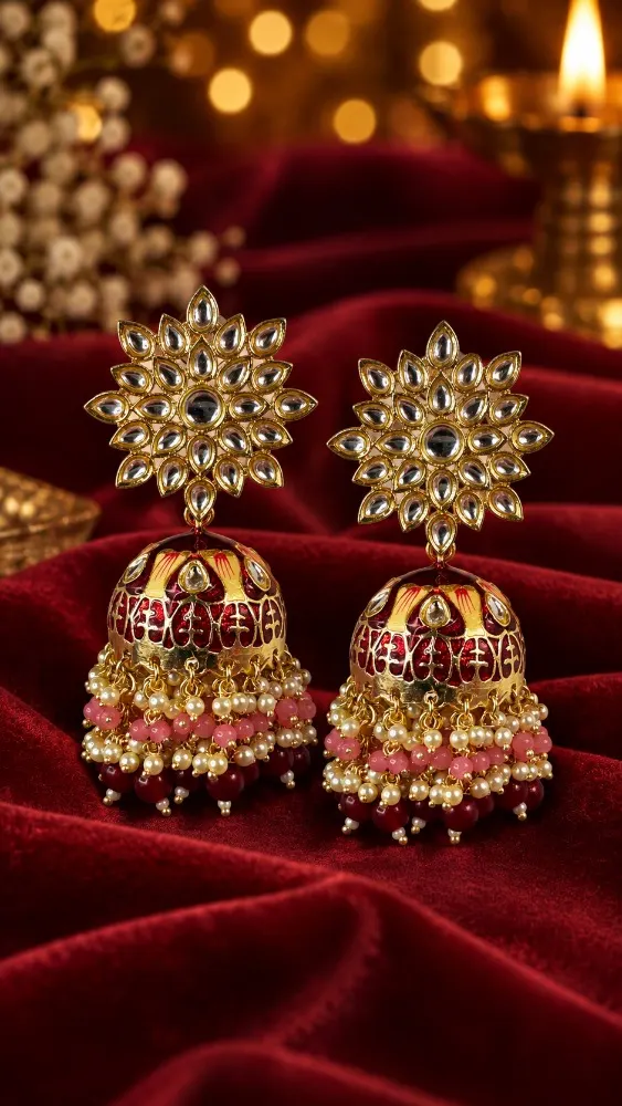 Rohini Big Red Star Earrings
