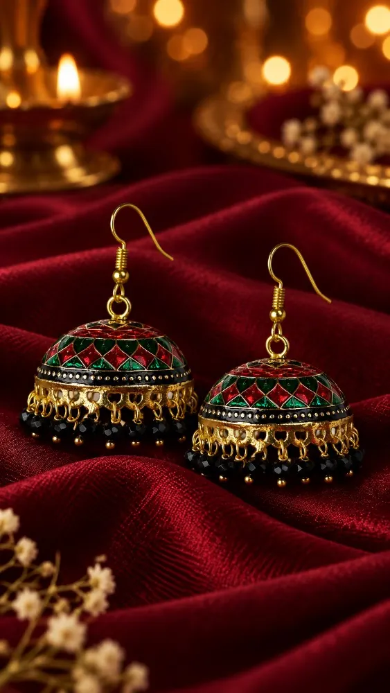 Vartika Round Hook Earrings