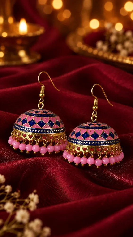 Vartika Round Hook Earrings