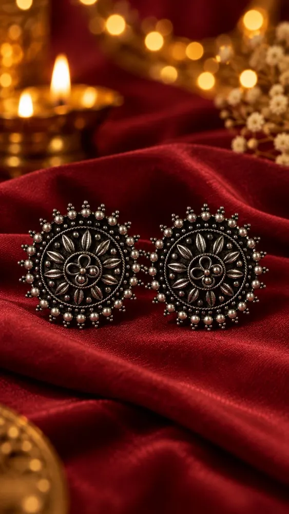 Purnima Round Earrings