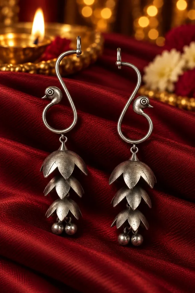 Mayura Peacock Earcuff Long