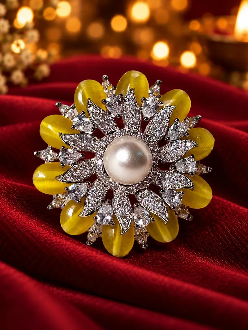 Champa Yellow Pearl Ring