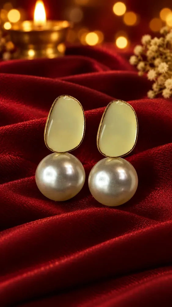 Swati Big Pearl Earrings