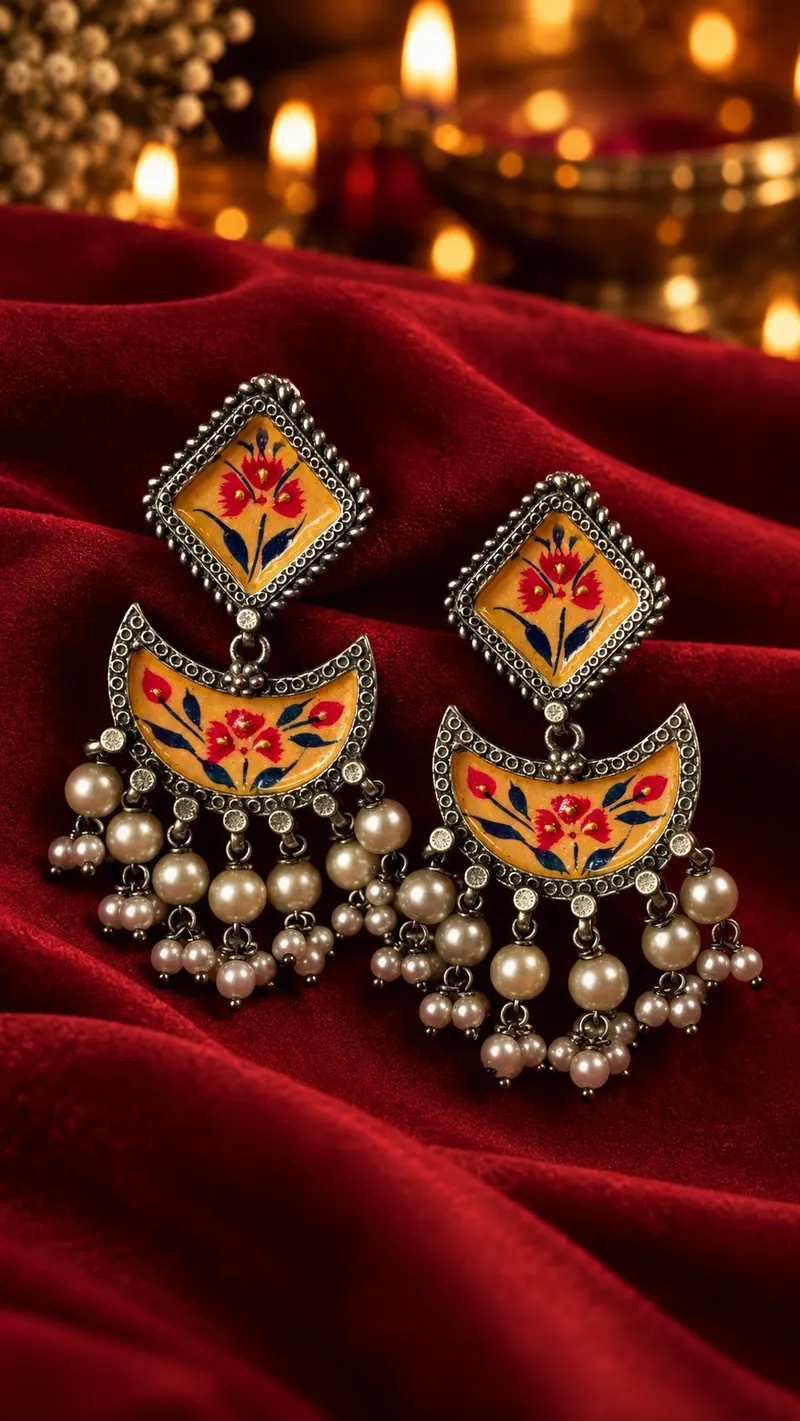Meenal Meenakari Earrings