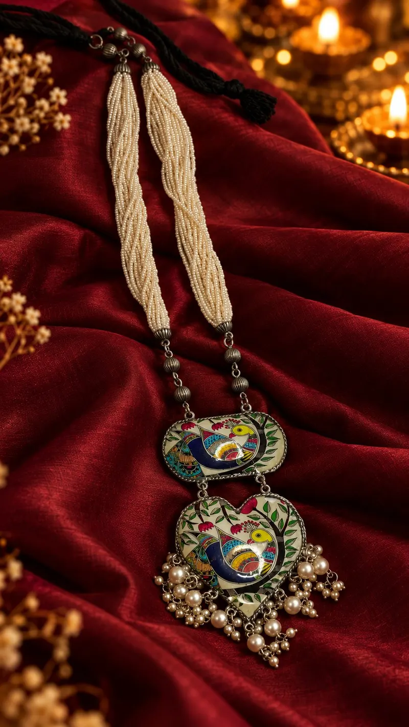 Shravani Peacock Kora Necklace